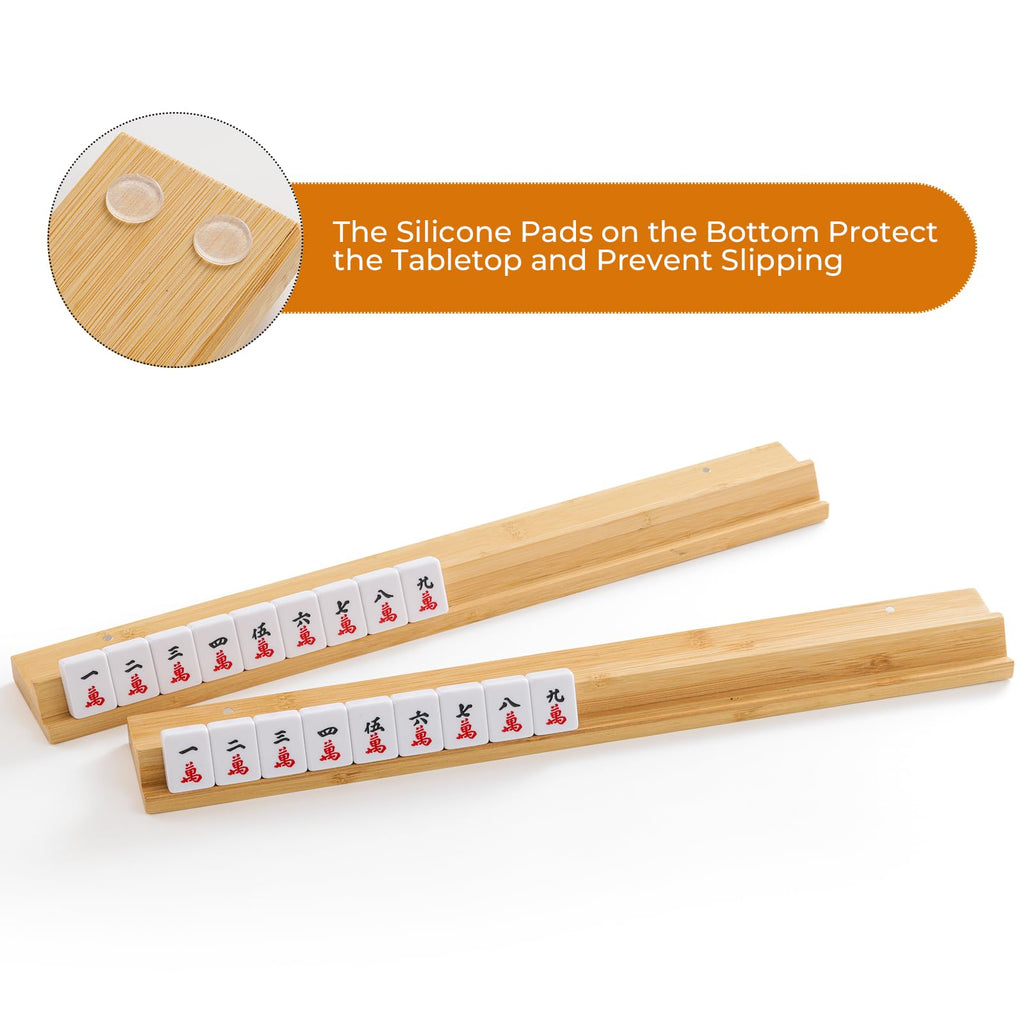 Bamboo Mahjong Racks with Magnetic Pushers U492832