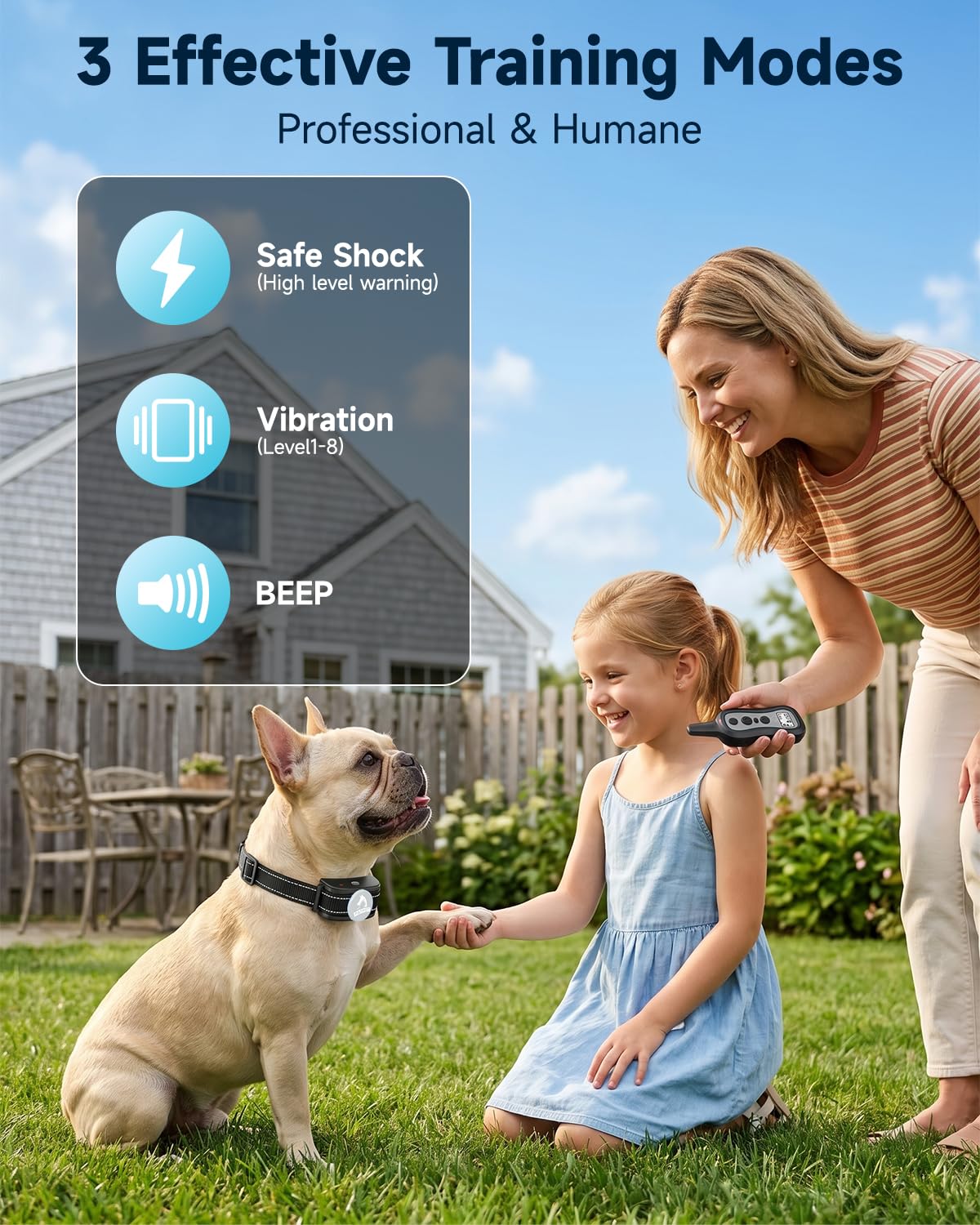 Dog Training Collar with Remote, 3 Training Modes, Rainproof N593835