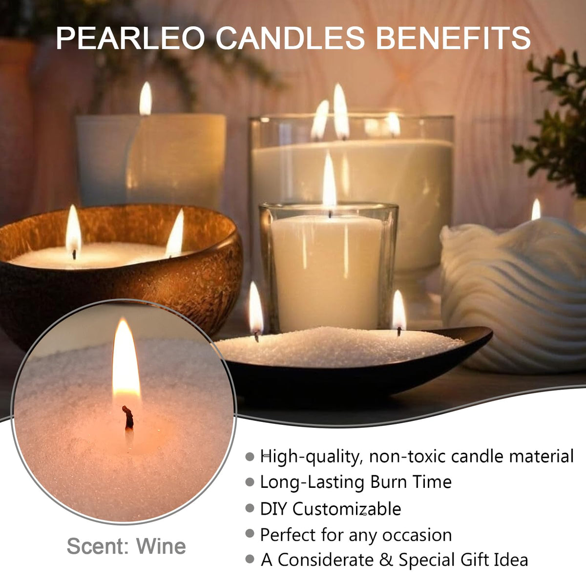 18oz Sand Wax with 30 Wicks Scented Candles U1814