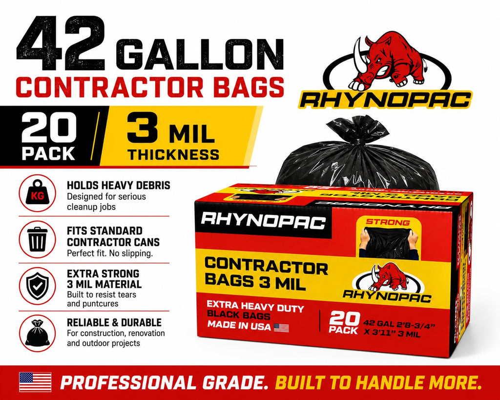 42 Gallon 3 Mil Contractor Trash Bag J43470