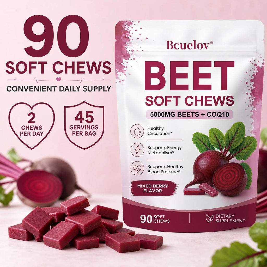 Beet Root Chews with CoQ10, Mixed Berry, 90 Ct F626