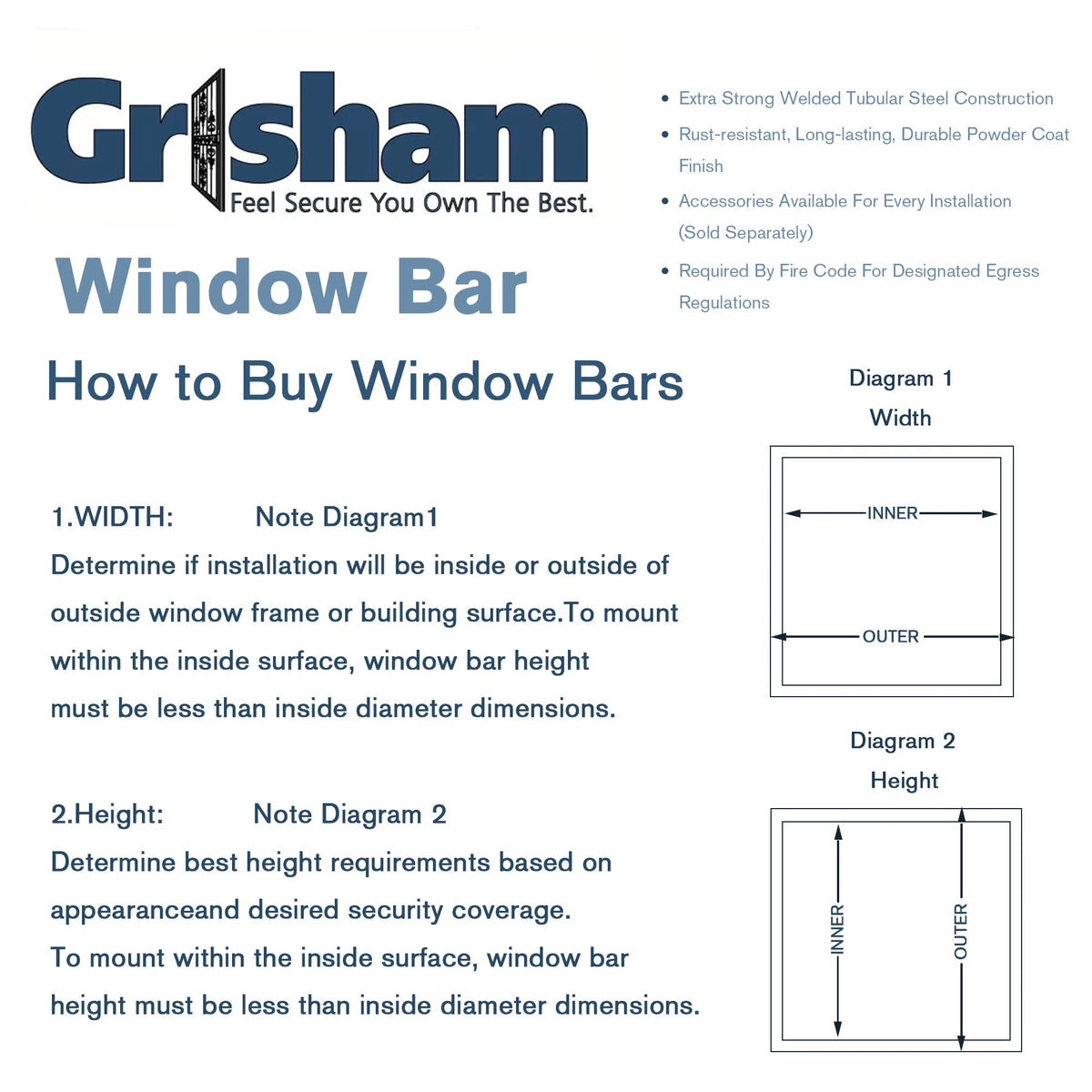 Black Window Bar Guard E451