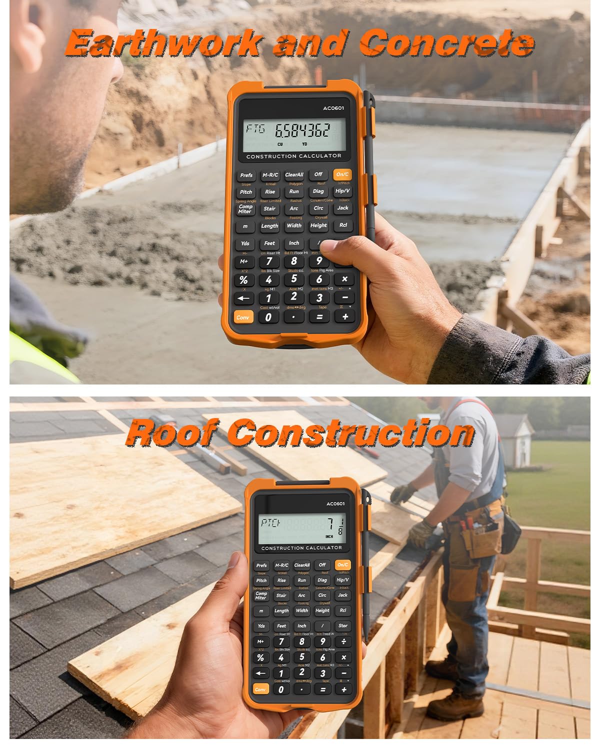 Construction Calculator with Writing Tablet Y163194