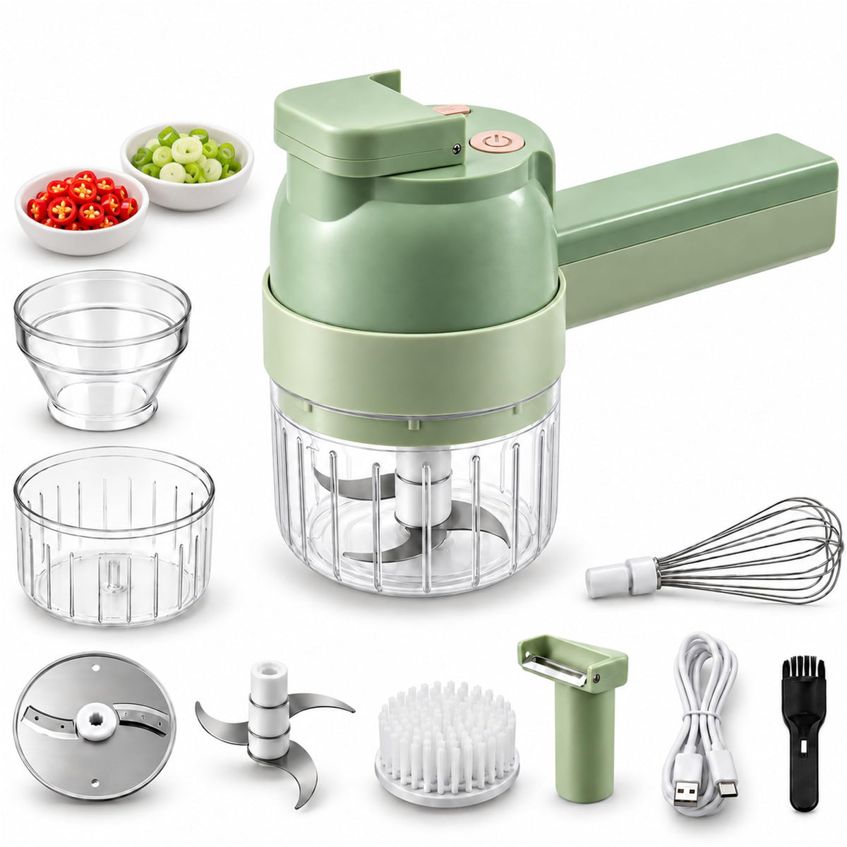 5-in-1 Handheld Electric Vegetable Cutter T582