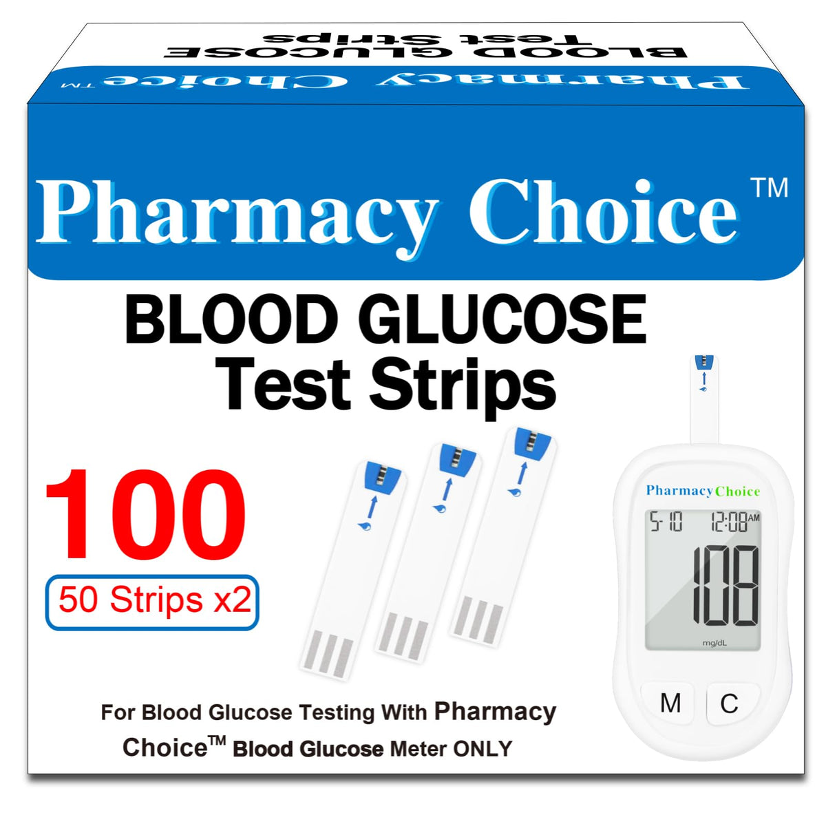 Blood Glucose Test Strips 2 Bottles of 50 Pcs N922