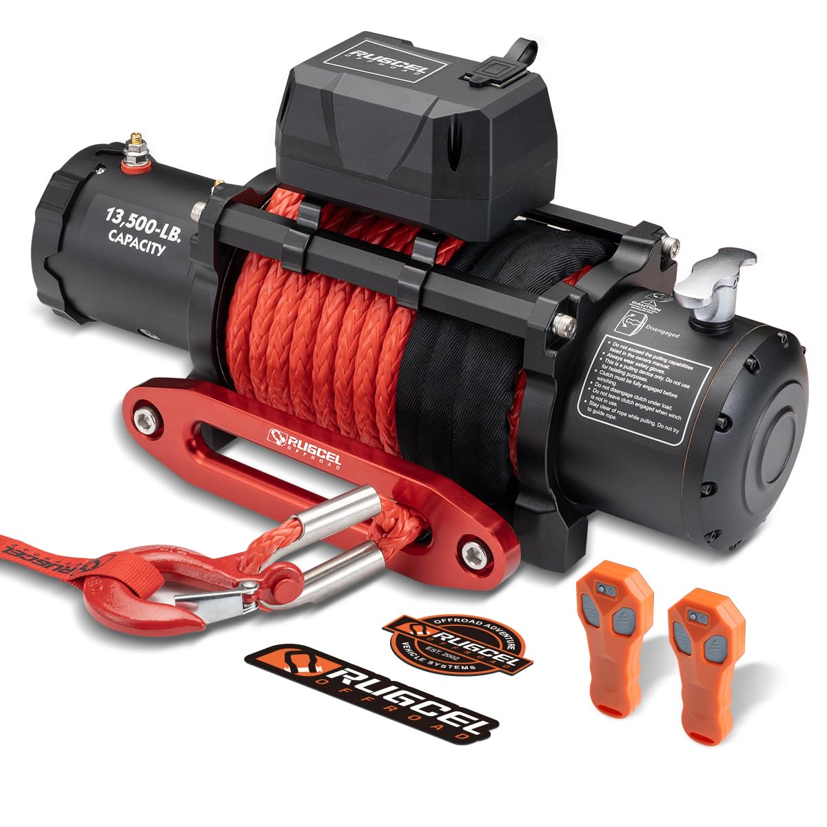 13500lb Waterproof 12V Synthetic Rope Electric Truck Winch P469240
