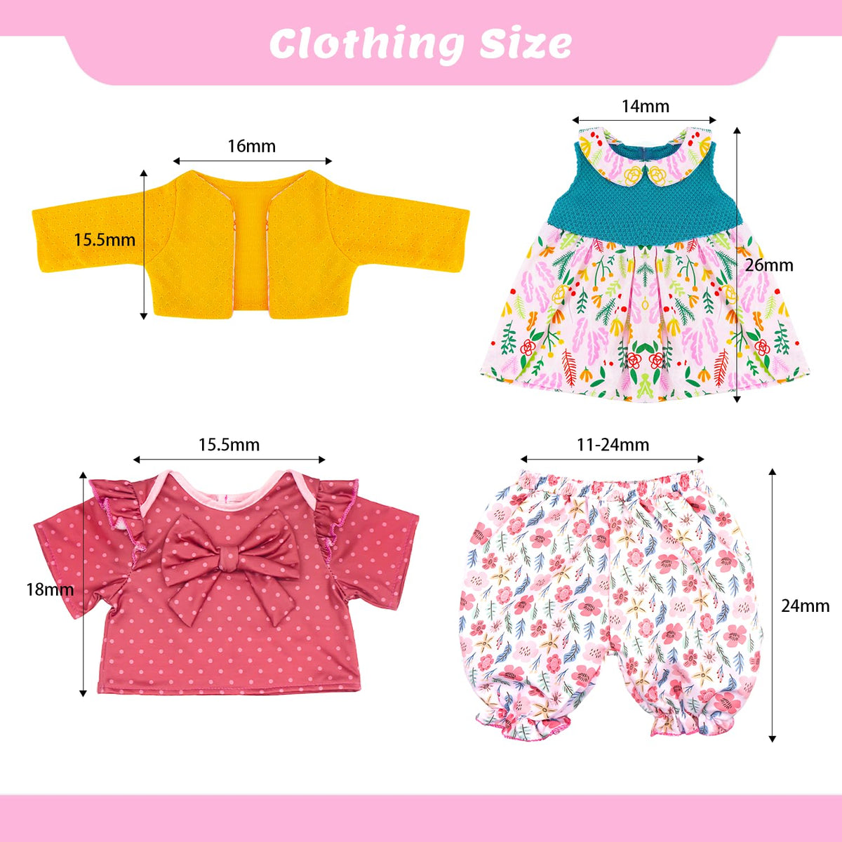 Reborn Doll Clothes for 20-22 Inch Dolls U104515