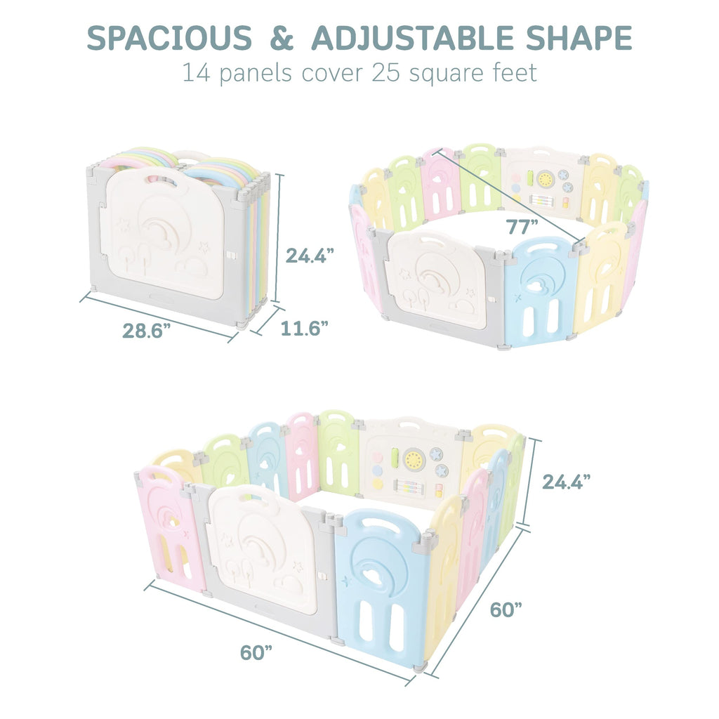 Large 14-Panel Baby Playpen T392