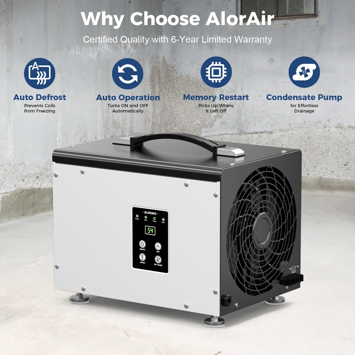 70 PPD Dehumidifier with Pump C1615