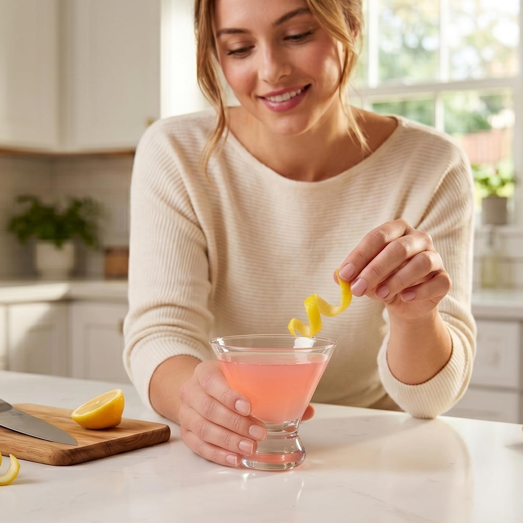 10-Ounce Plastic Stemless Martini Glasses Set of 6 N270268