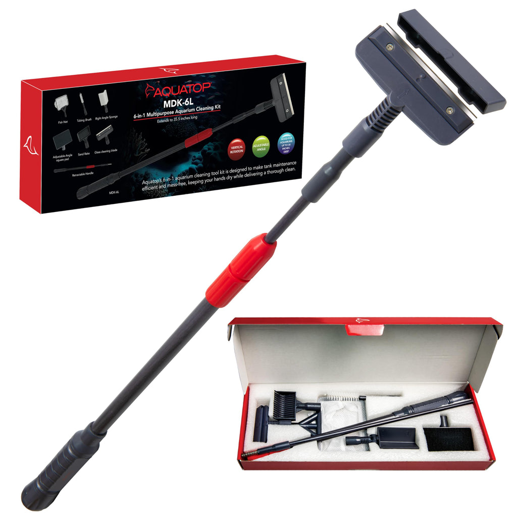 6-in-1 Aquarium Cleaning Kit with Extendable Handle I650423