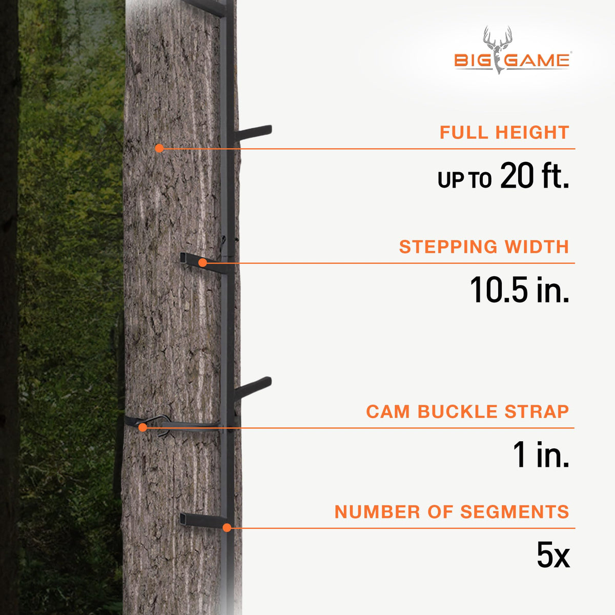 Climbing Ladder Sticks, 20 ft Portable U82548