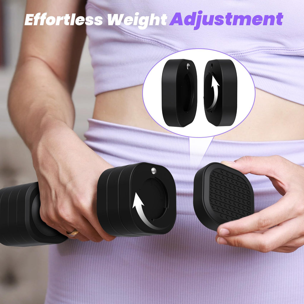 Adjustable 4 in 1 Dumbbell Set with TPU Soft Rubber Handle C7635