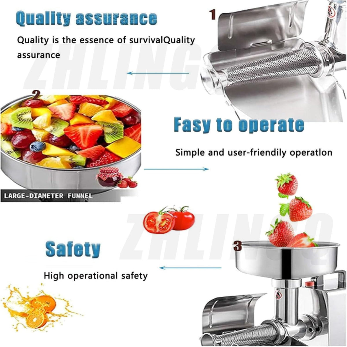 450W Electric Sauce Maker with Funnel & Trough S7176