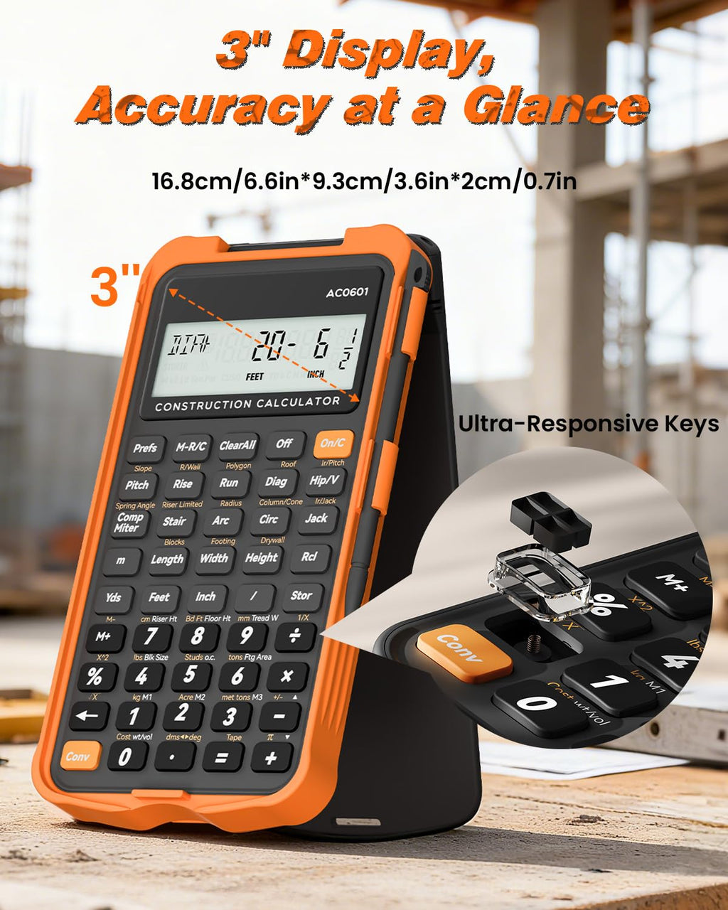 Construction Calculator with Writing Tablet Y163194
