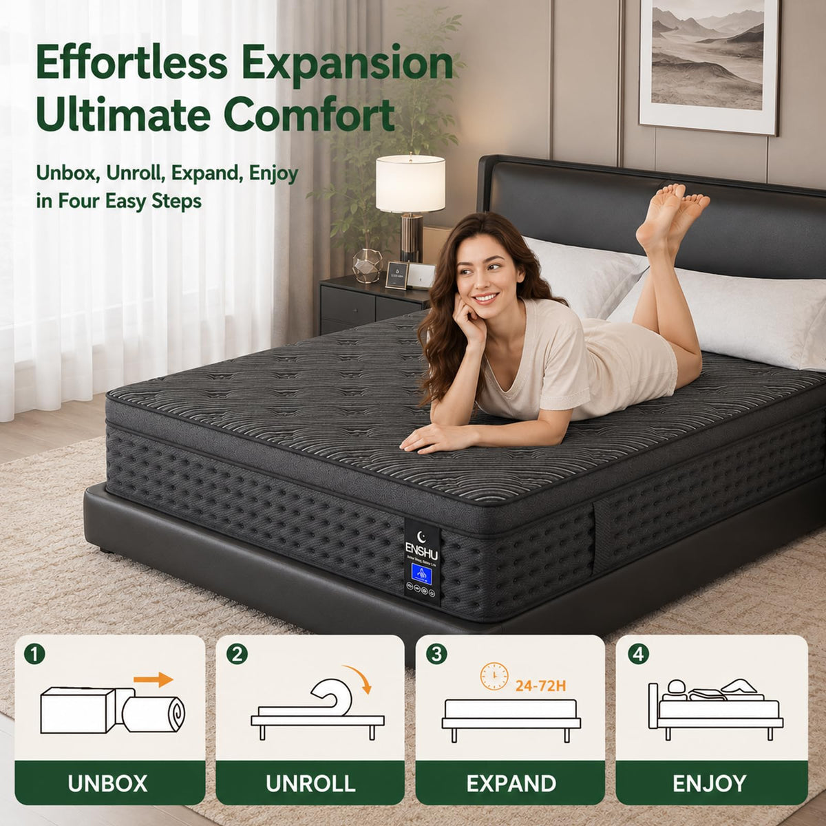 14 Inch Medium Firm Full Pocket Spring Hybrid Mattress Q5099