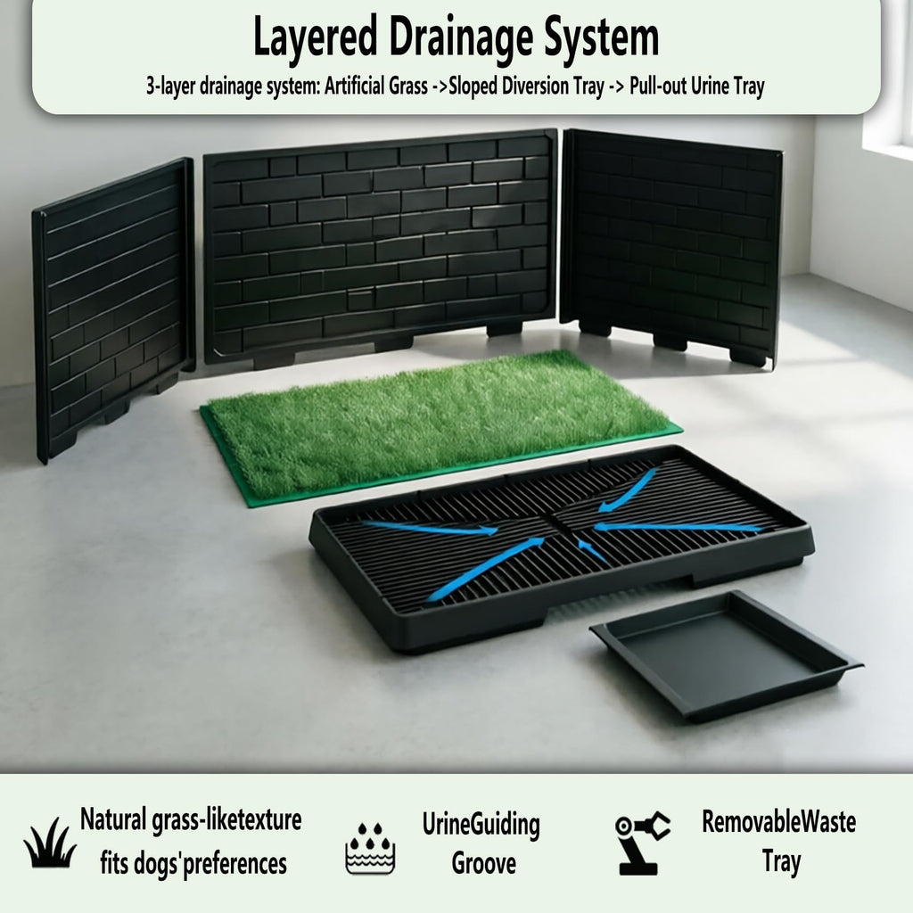 30"×20" Artificial Grass Dog Potty Tray C399779