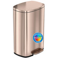 13.2 Gallon Rose Gold Stainless Steel Step Trash Can J14849