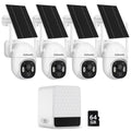 Solar Security Cameras Wireless Outdoor 4-Camera System O71230