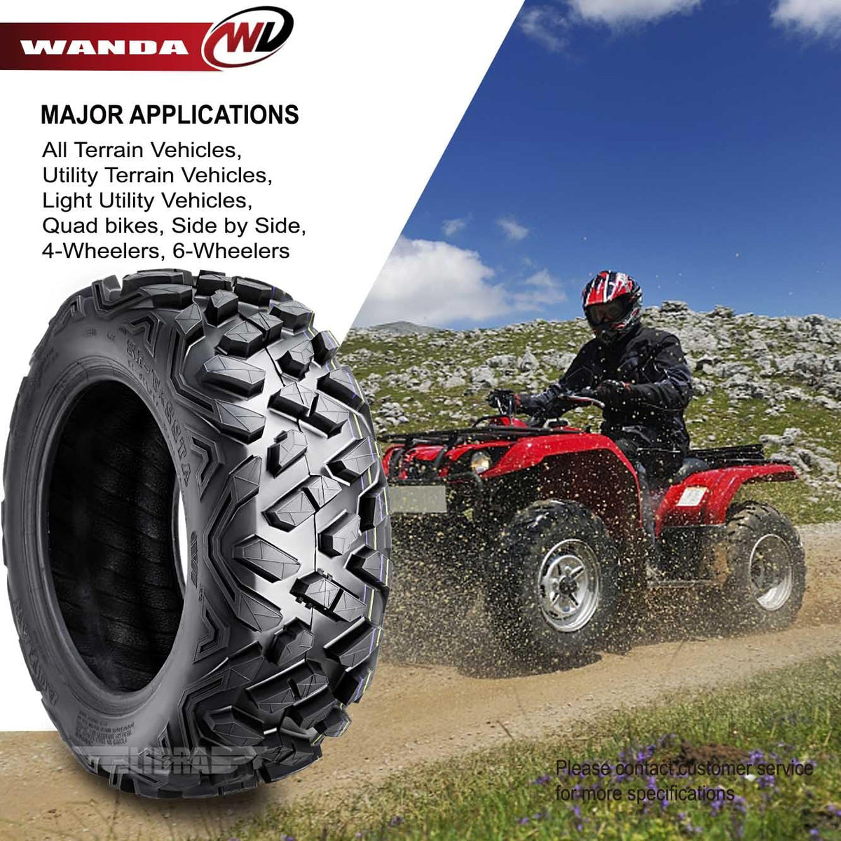 4 ATV Tires 19x7-8 G523