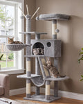 Cat Tree Tower with Padded Platform Bed, Hammock B49754