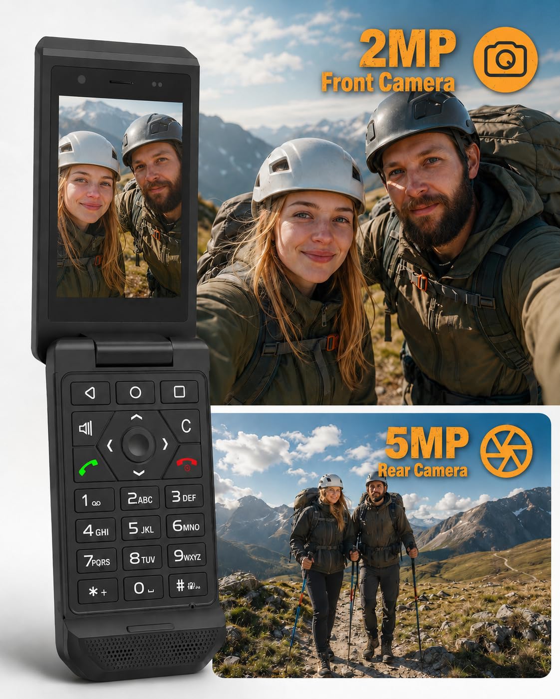 16GB Rugged Touchscreen Android 11 IP68 Water Resistant 4G LTE Flip Phone G920083
