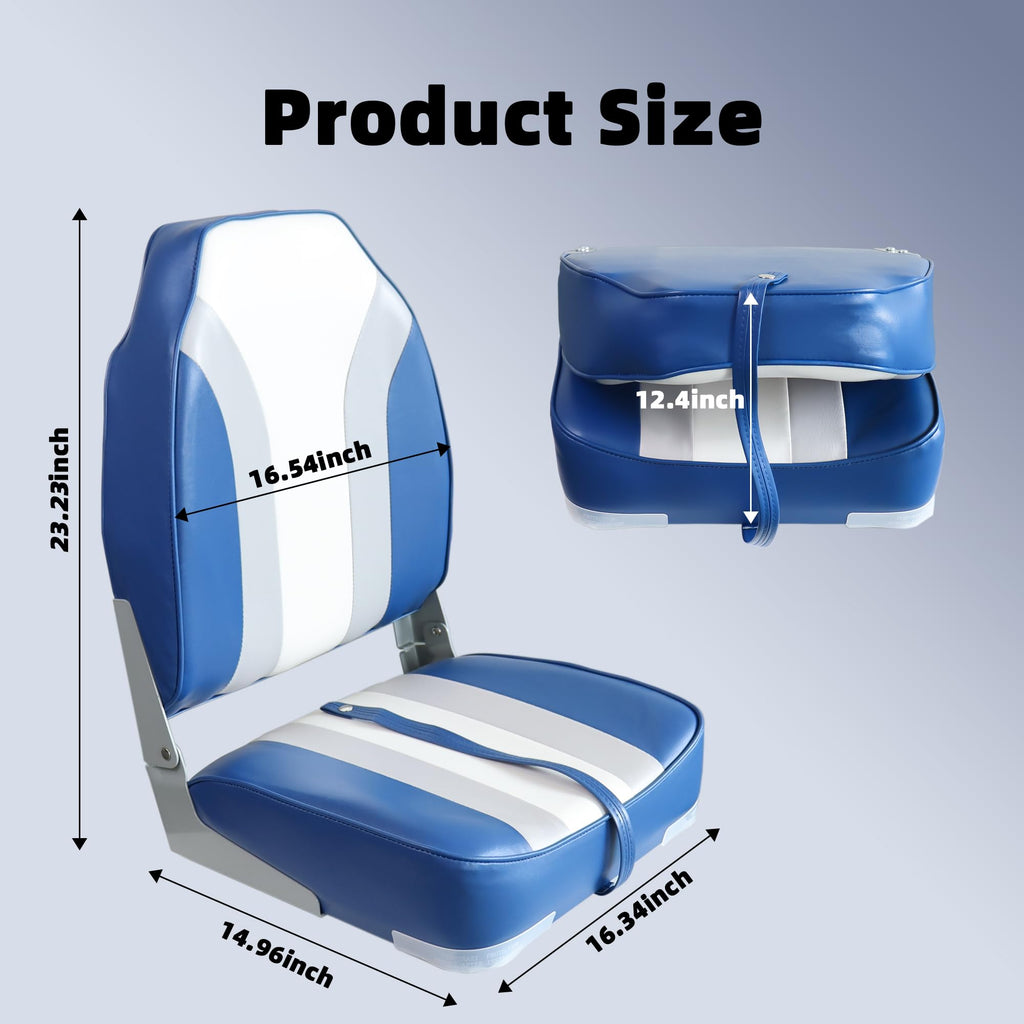 Folding Boat Seat 2 Pack White/Black U83998