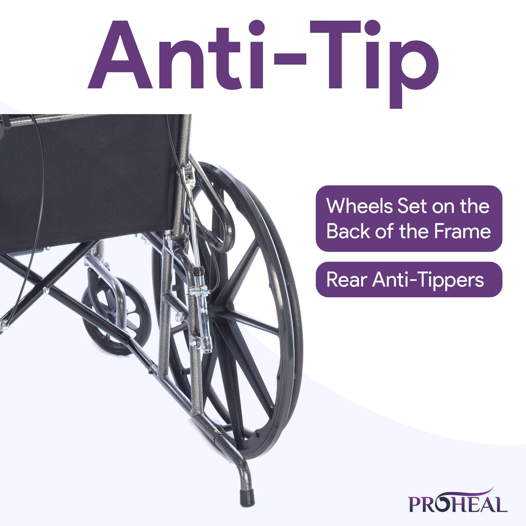 18” Reclining Wheelchair with Elevating Legrests M8728