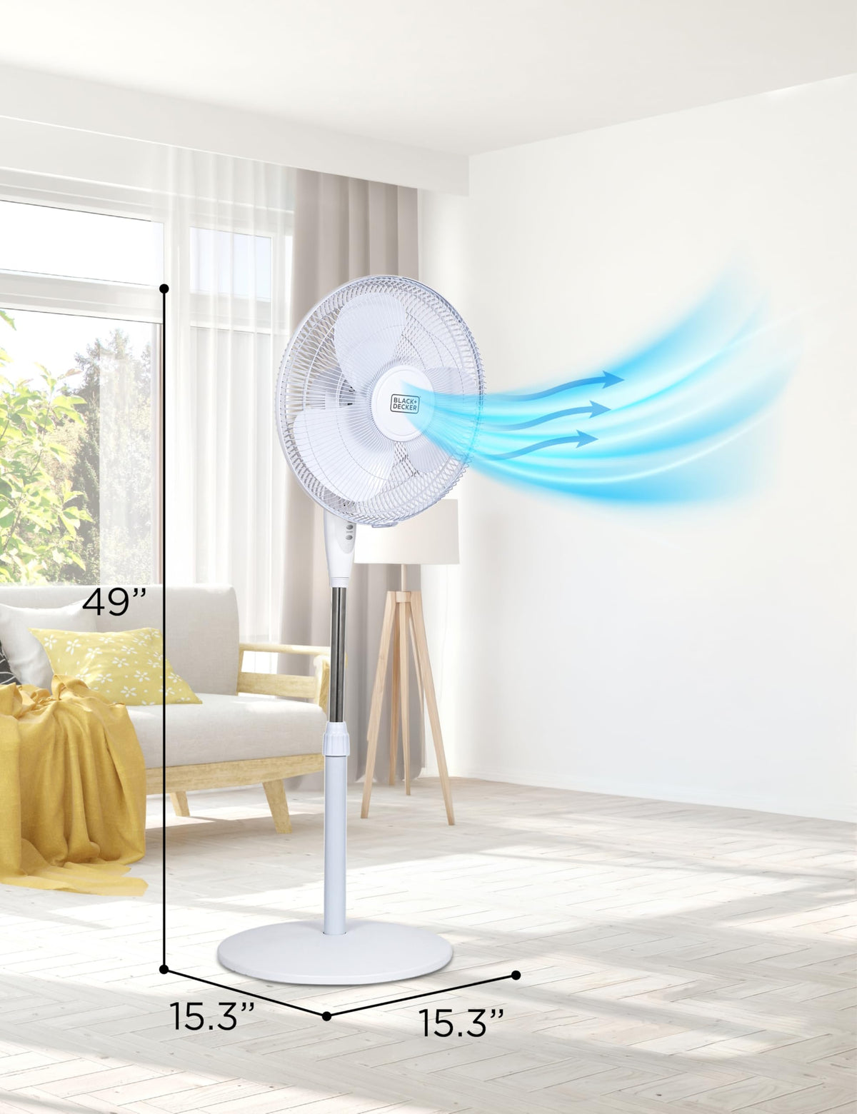 16" Oscillating Pedestal Fan with Remote I1307