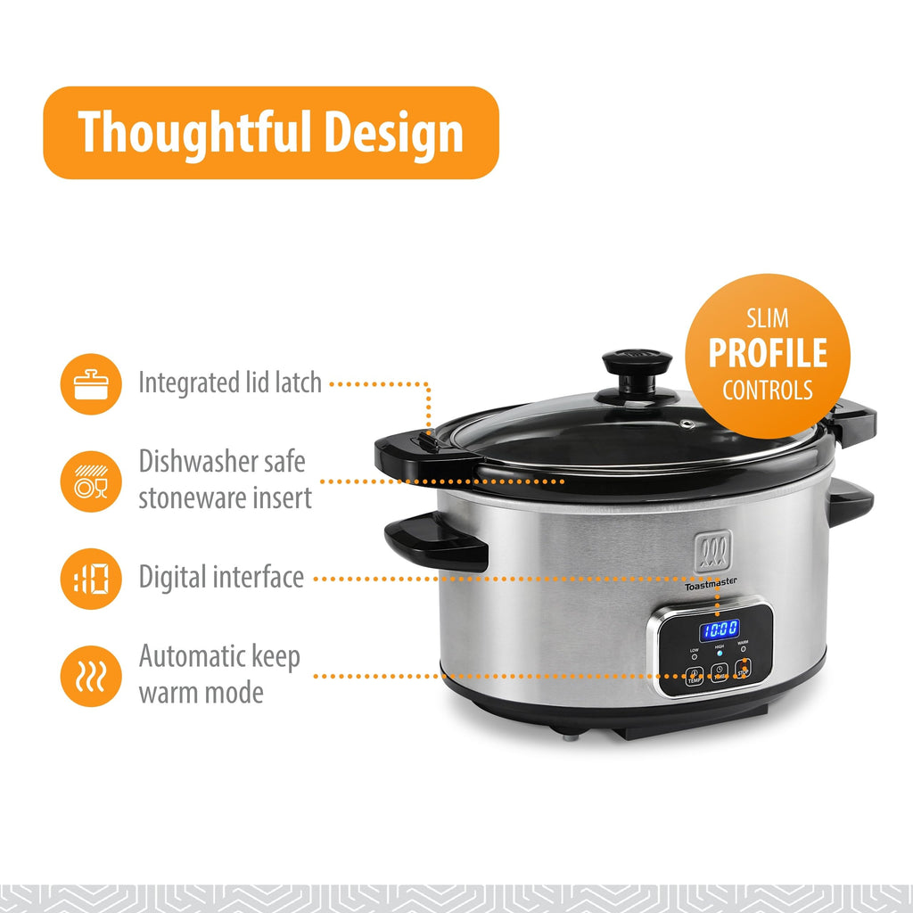 4-Quart Stainless Steel Slow Cooker J2877