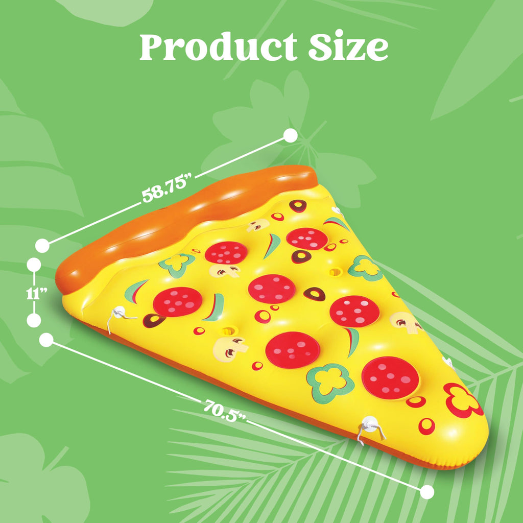 Inflatable Pizza Slice Pool Float with Cup Holders C147