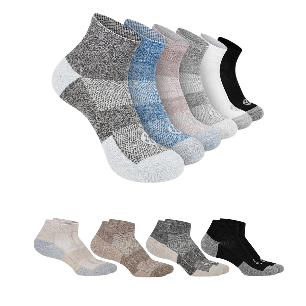 Diabetic Socks for Men, 10 Pairs Ankle & Low Cut Size 9-15 U35277