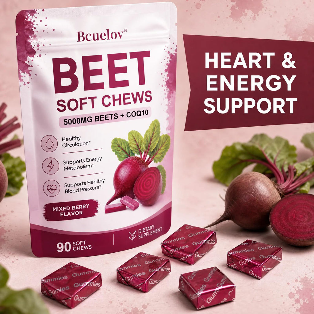 Beet Root Chews with CoQ10, Mixed Berry, 90 Ct F626