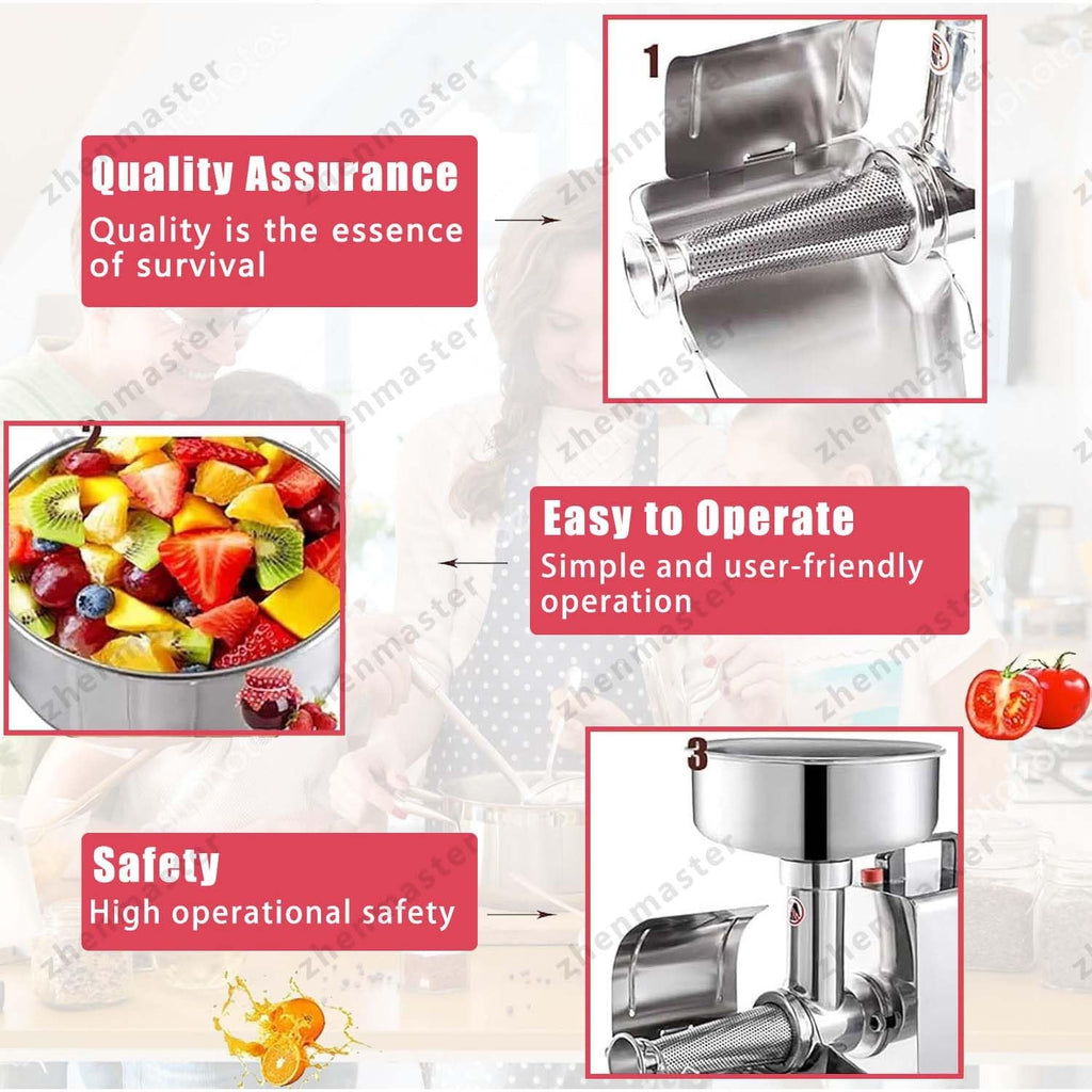 450W Electric Tomato Strainer Stainless Steel T531239