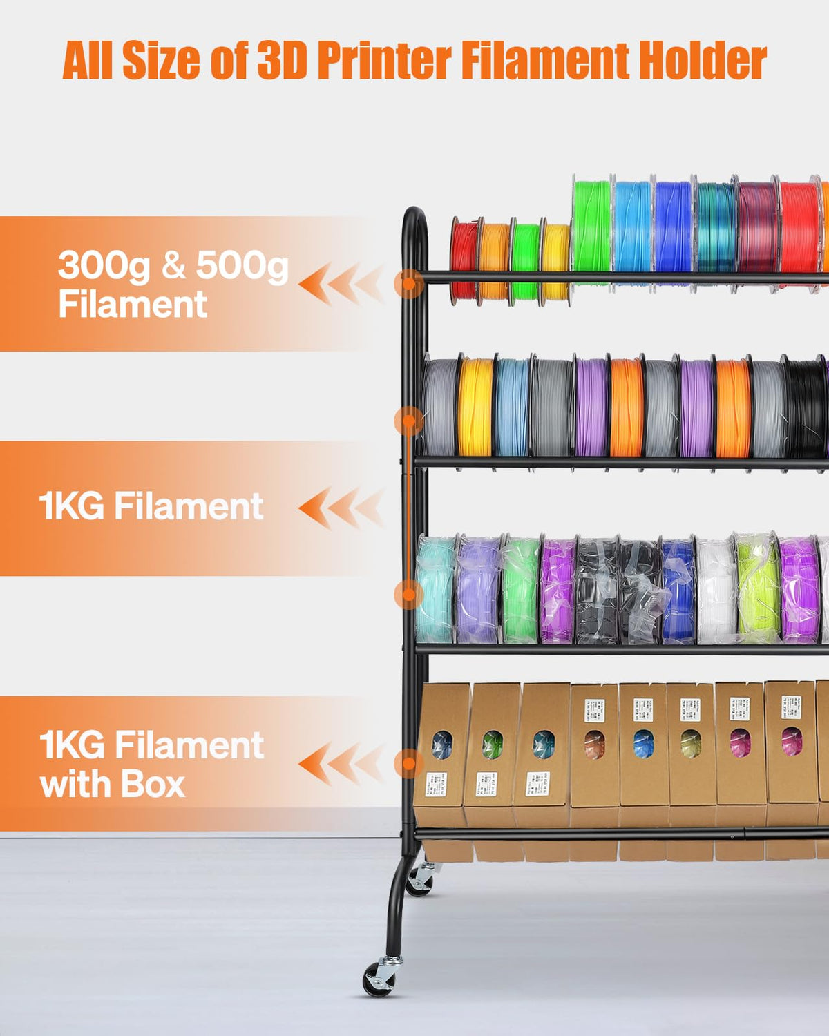 3D Printer Filament Storage Rack with Wheels K5673