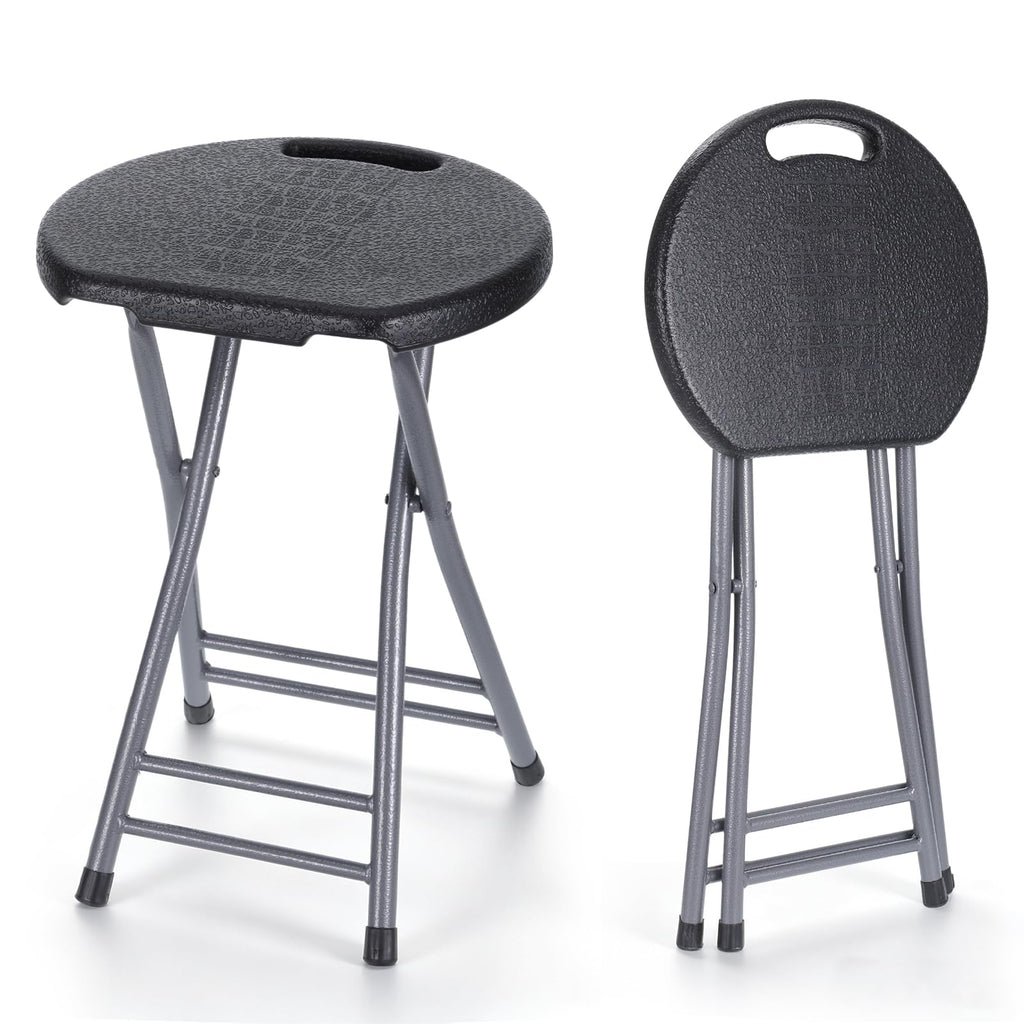 2 Pack 18-Inch Folding Stools with Handle L924