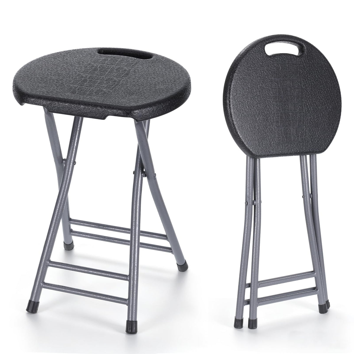 2 Pack 18-Inch Folding Stools with Handle L924