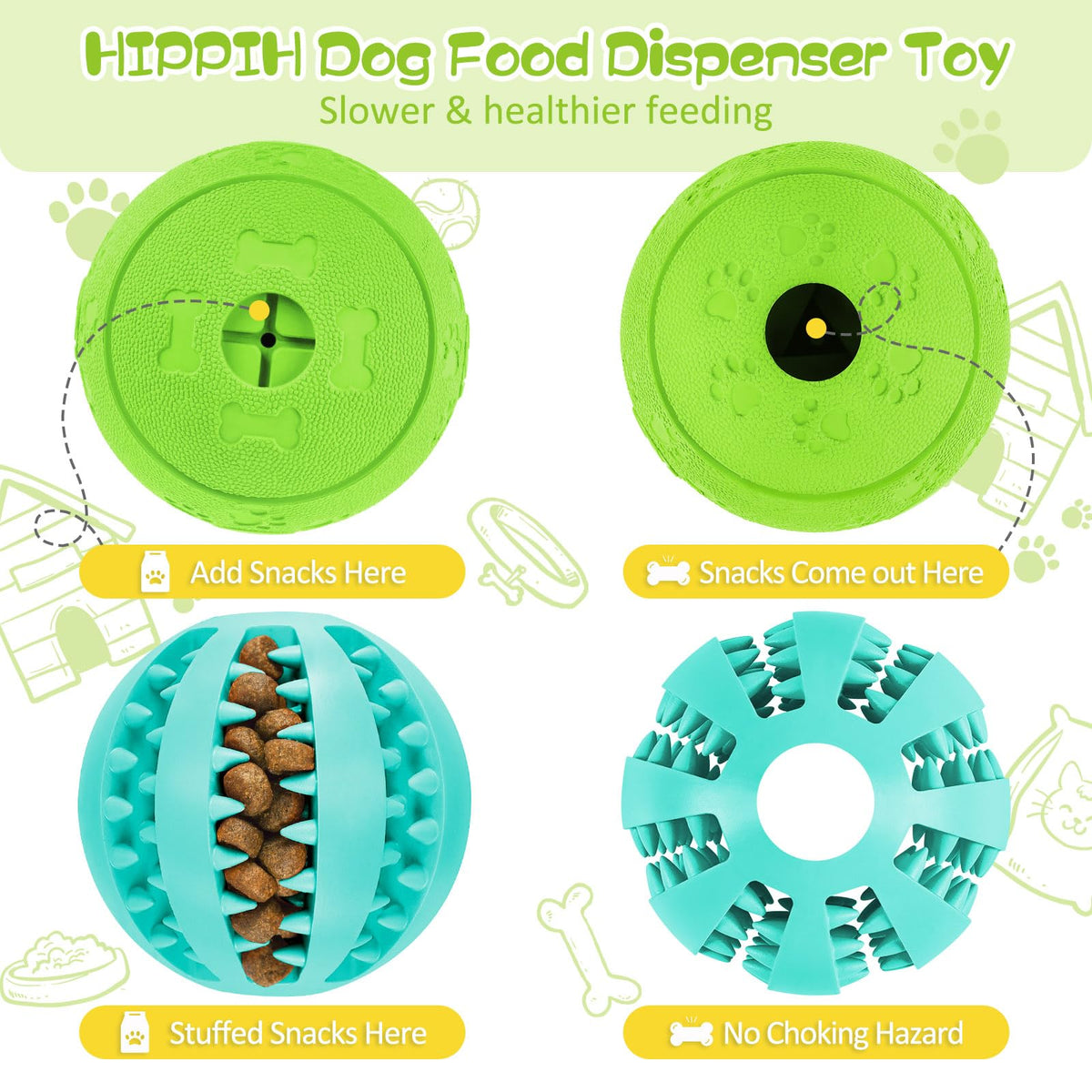 2 Pack Interactive Dog Puzzle Toys B893162