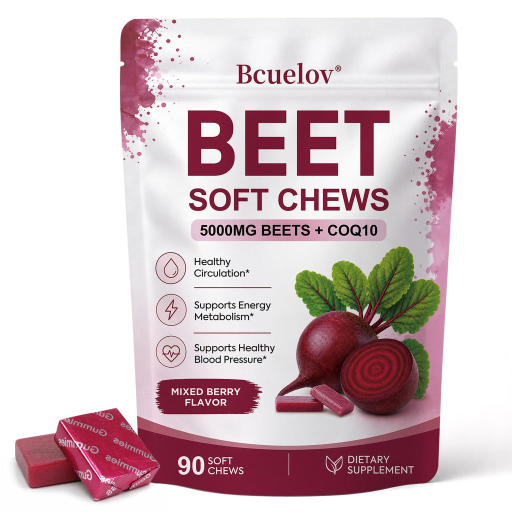 Beet Root Chews with CoQ10, Mixed Berry, 90 Ct F626