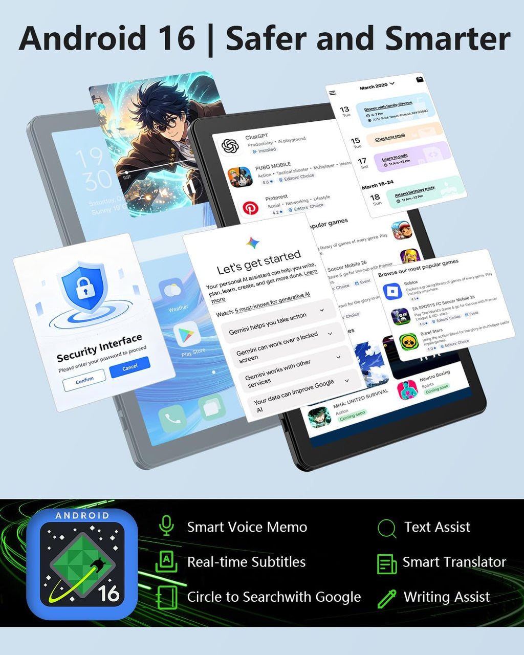 10 inch Tablet with 26GB RAM 128GB ROM 7000 mAh B49303