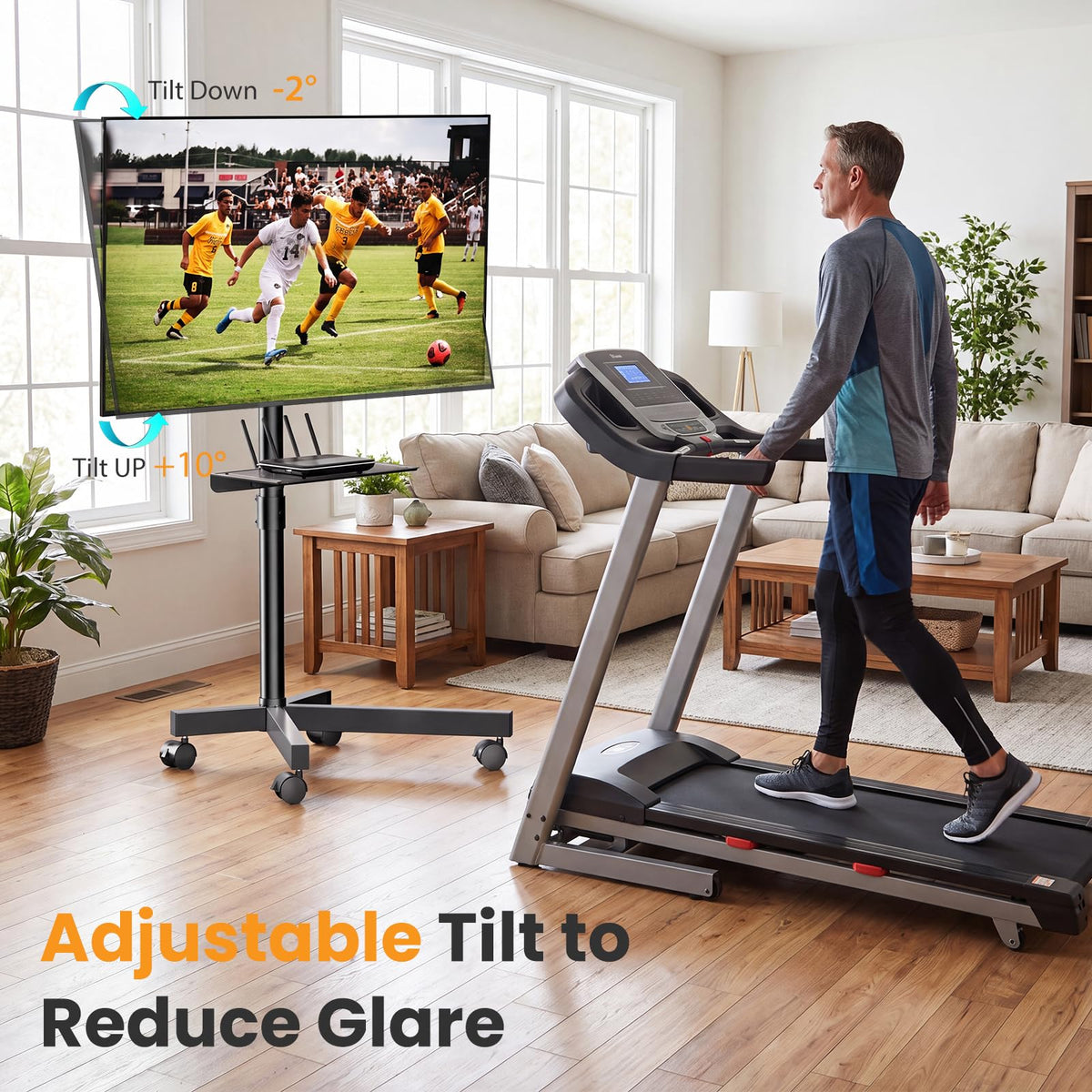 Rolling TV Stand with Wheels for 23-60 Inch L8507