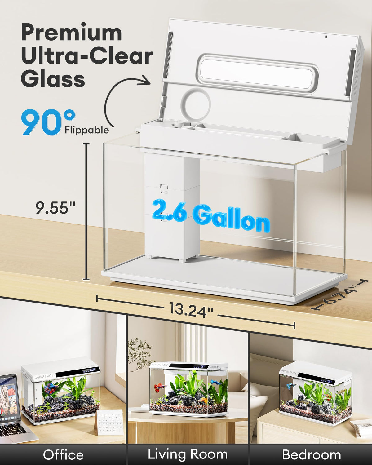 2.6 Gallon Small Fish Tank U68706