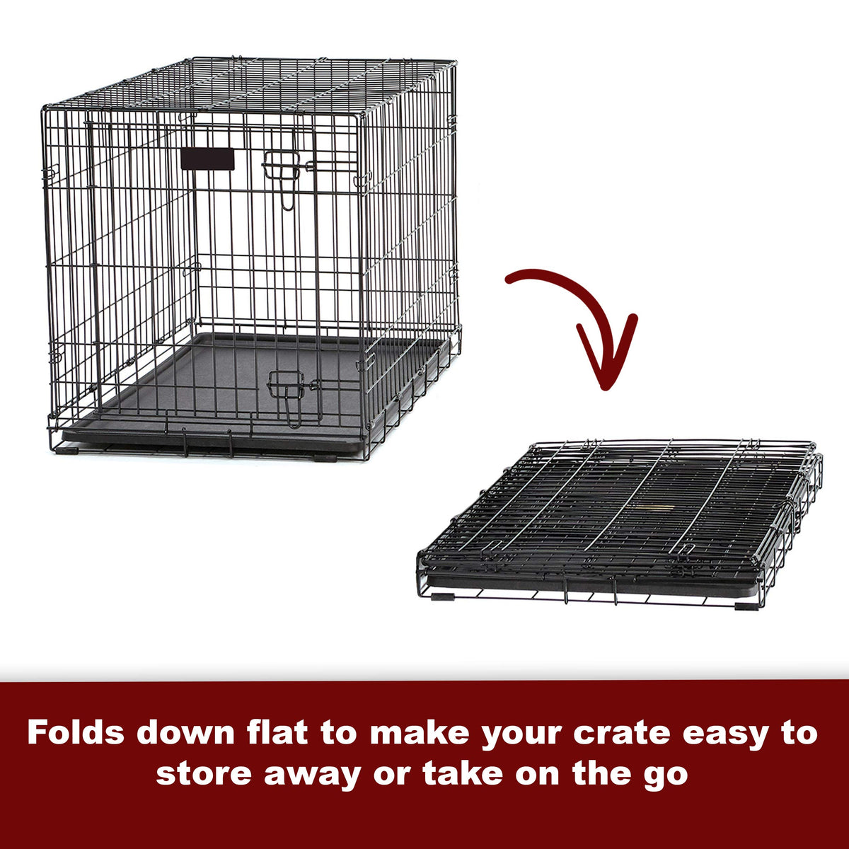 36-Inch Double Door Dog Crate F59443