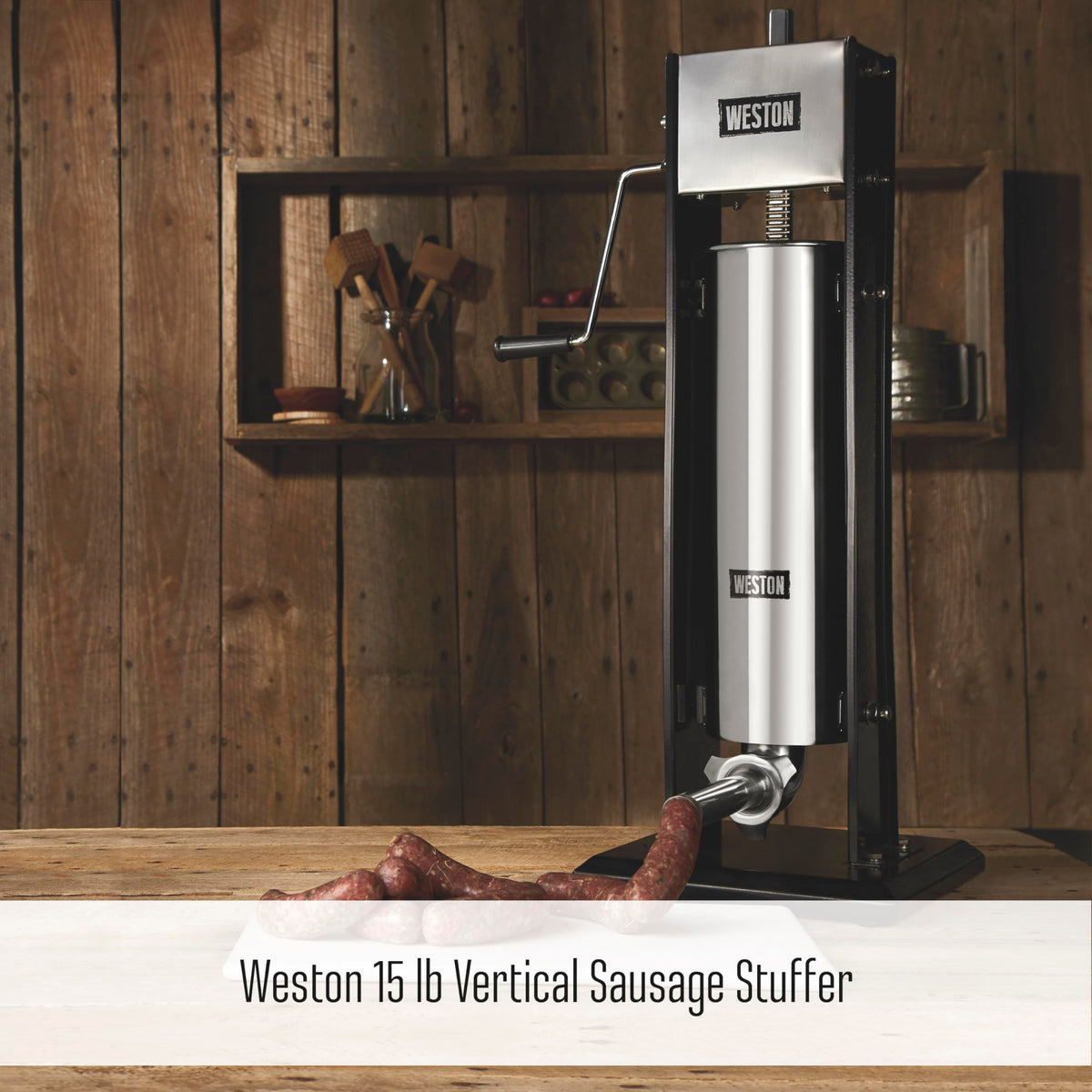 Stainless Steel Vertical Sausage Stuffer 15 lbs Capacity F636