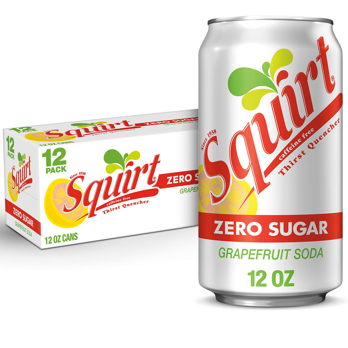Zero Sugar Grapefruit Soda, 12 fl oz cans, 12 pack T155189