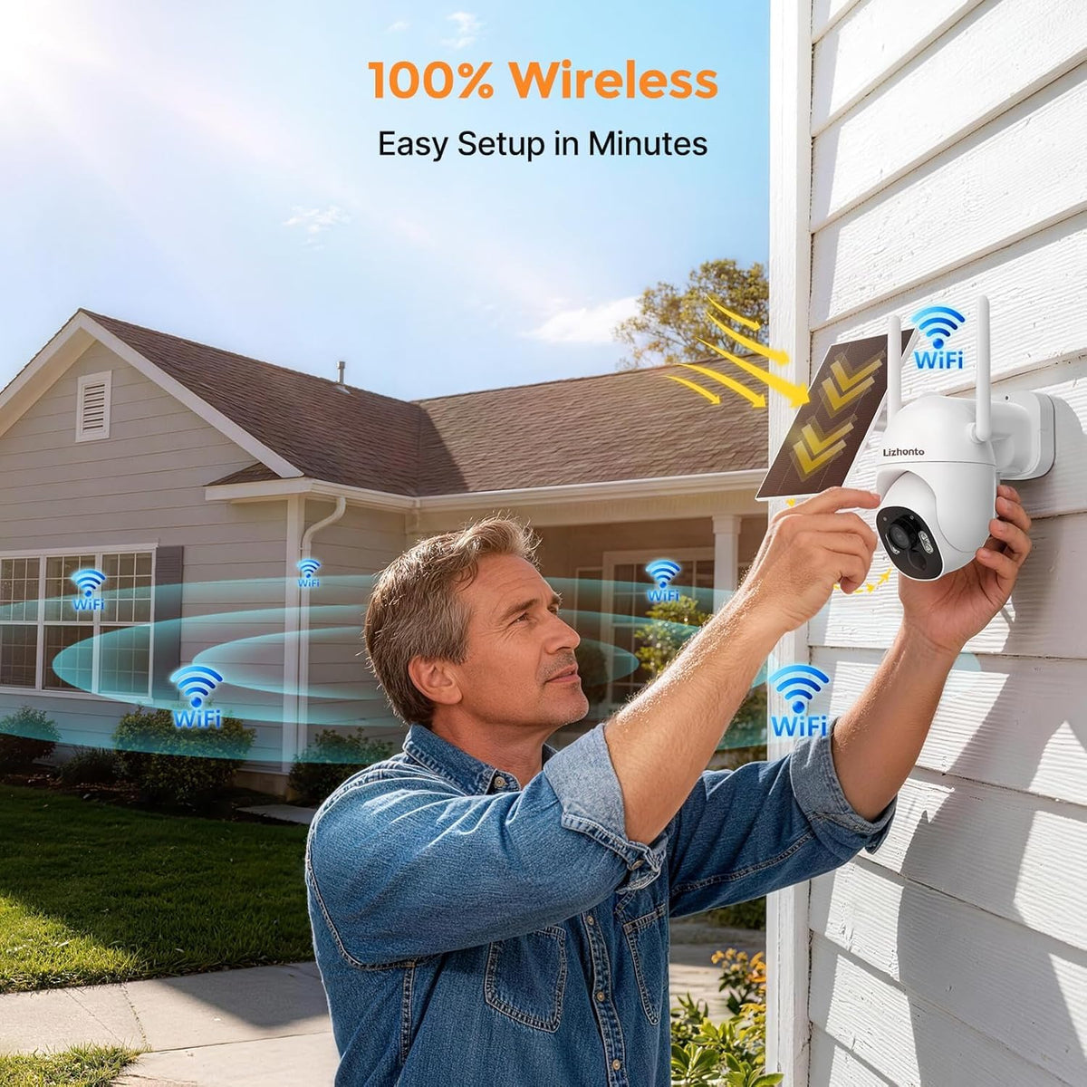 Solar Security Cameras Wireless Outdoor 4-Camera System O71230