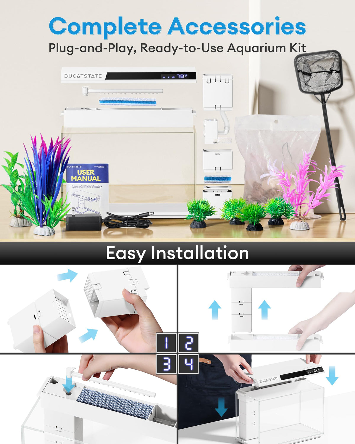 2.6 Gallon Small Fish Tank U68706