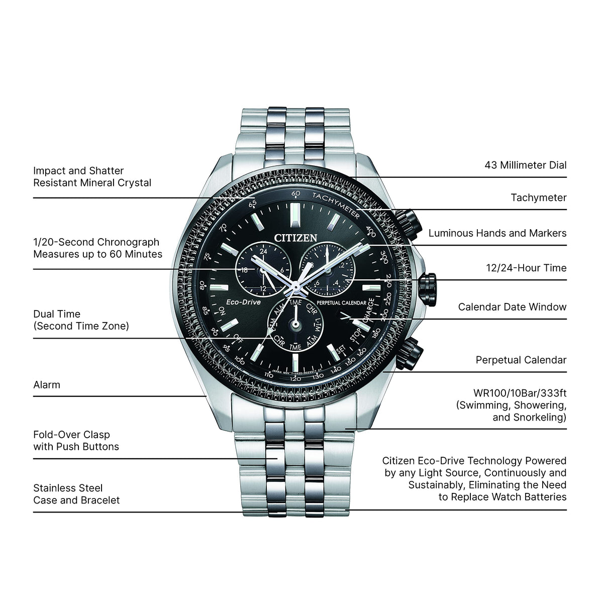 Men's Stainless Steel Chronograph Watch Z800231