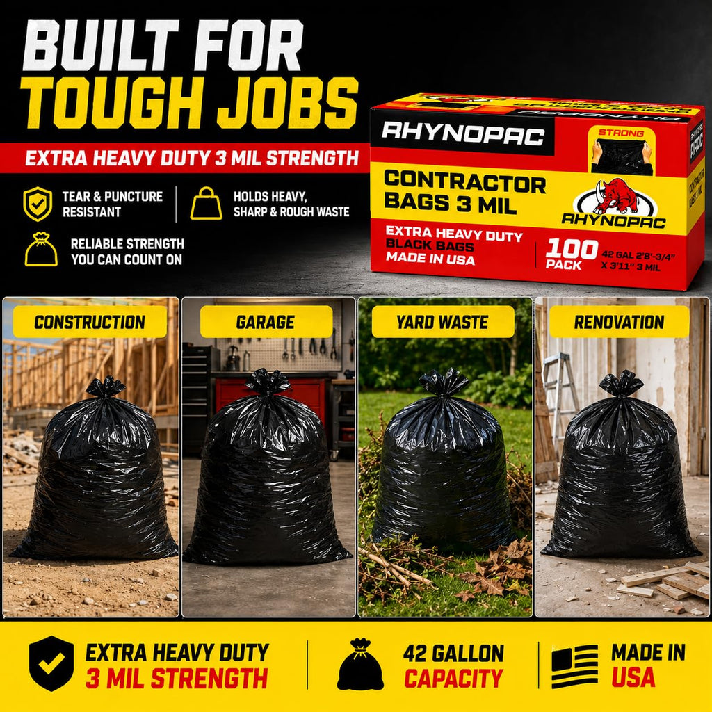 42 Gallon 3 Mil Contractor Trash Bag J43470