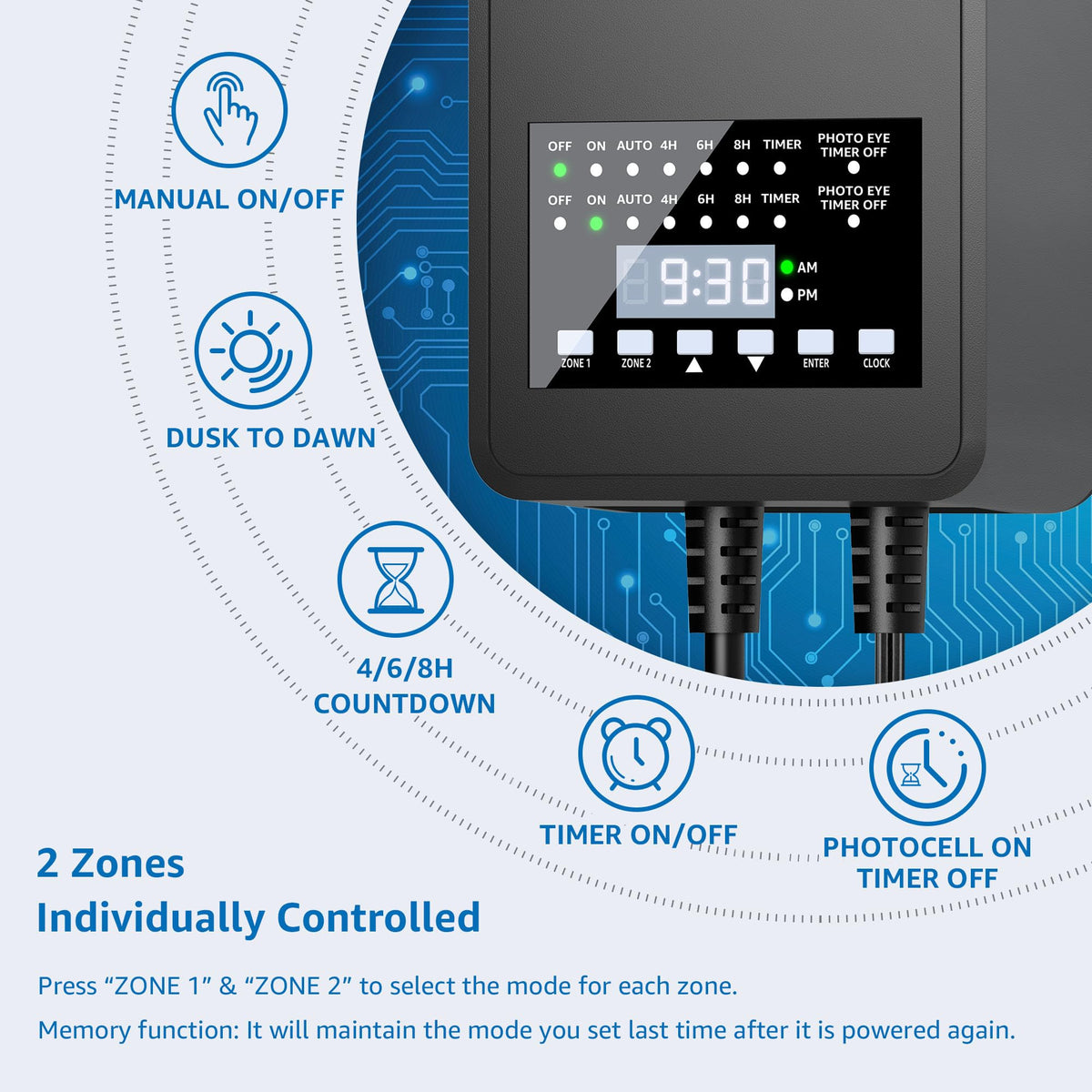 200W Low Voltage Landscape Transformer with 100FT Wire I757